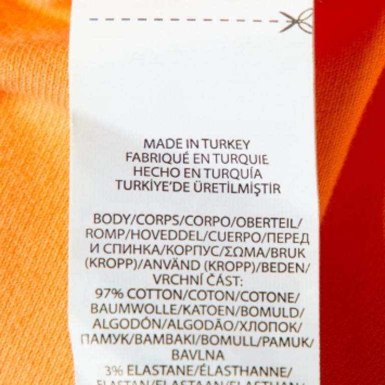 Donna Polo Ralph Lauren Arancione Cotone Stretch Slim Fit Maglietta M. T. T. I. in vendita