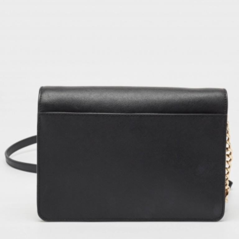 Michael Kors Grand sac à bandoulière Daniela en cuir Saffiano noir Pour femmes en vente