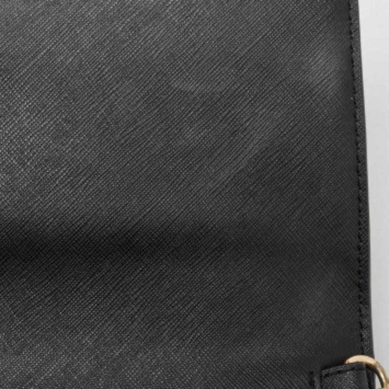 Michael Kors Grand sac à bandoulière Daniela en cuir Saffiano noir en vente 3