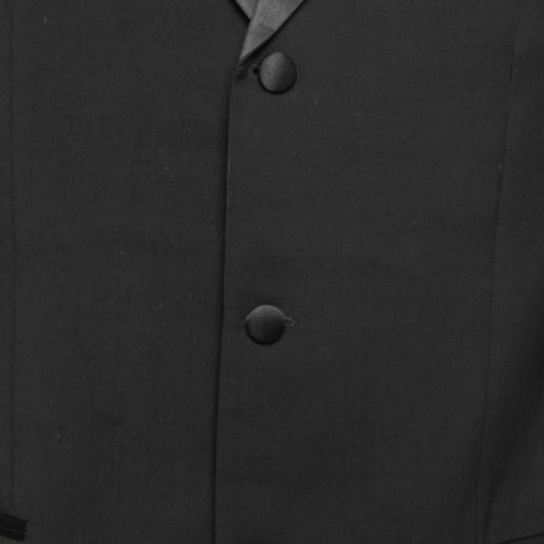 Uomo Hugo Boss Vintage Blazer monopetto in lana nera L. in vendita