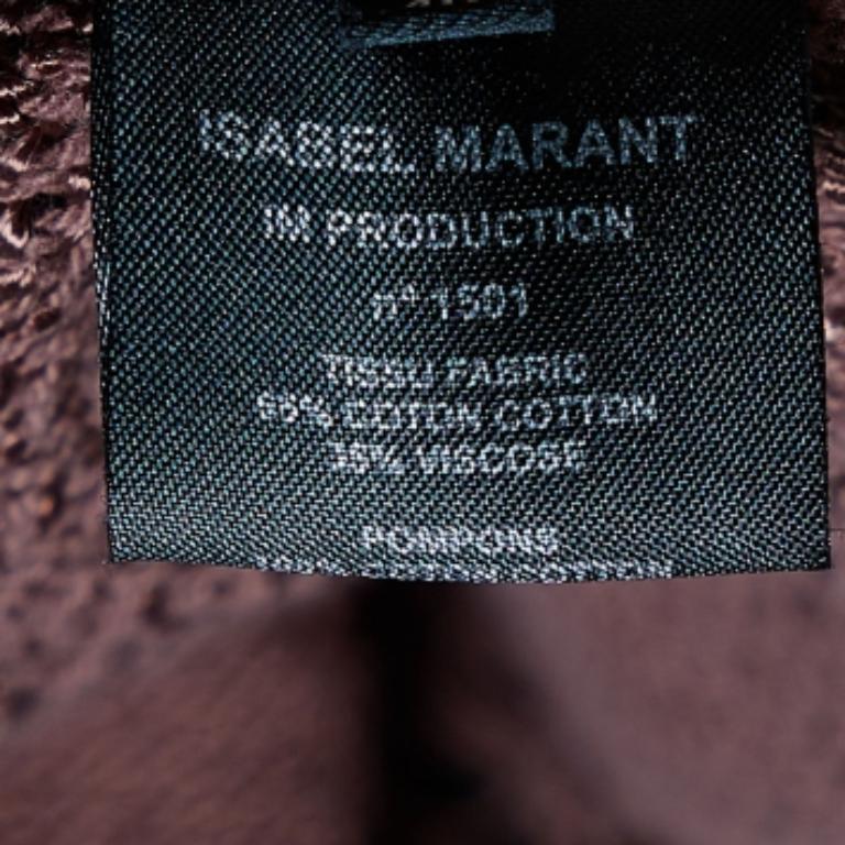 Isabel Marant Top marrone in maglia traforata senza maniche con frange e nappe, M. I. In condizioni buone in vendita a Dubai, Al Qouz 2