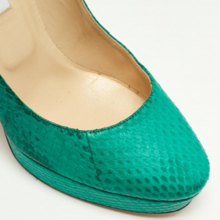Jimmy Choo, Greene & Greene in pelle con plateau taglia 40 in vendita 3