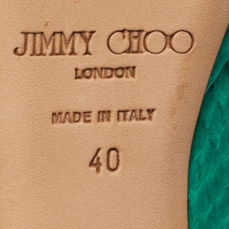 Jimmy Choo, Greene & Greene in pelle con plateau taglia 40 in vendita 4