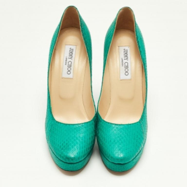 Donna Jimmy Choo, Greene & Greene in pelle con plateau taglia 40 in vendita
