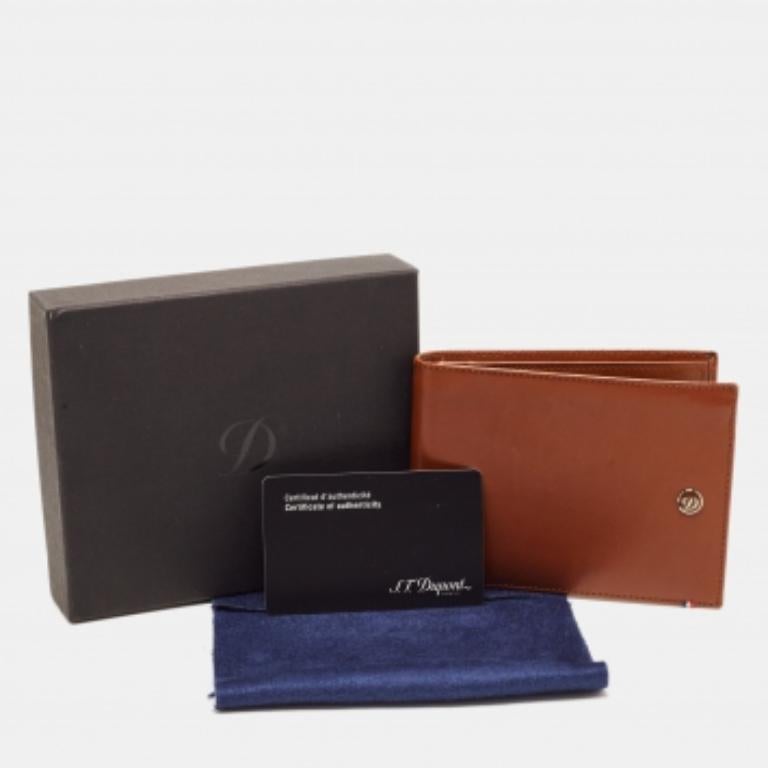 S.T. Dupont Portefeuille multifonctions en cuir marron en vente 3