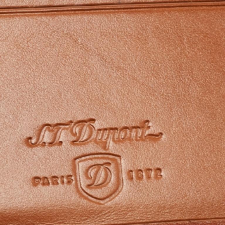 S.T. Dupont Portefeuille multifonctions en cuir marron en vente 6