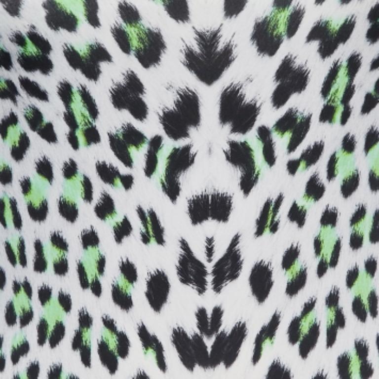Gris Just Cavalli - Robe courte en jersey imprimé léopard multicolore XS en vente