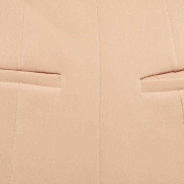 Donna Diane von Furstenberg Pantaloni a vita alta in crêpe stretch marrone S in vendita