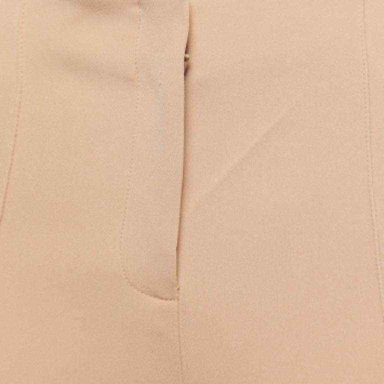 Diane von Furstenberg Pantaloni a vita alta in crêpe stretch marrone S In condizioni buone in vendita a Dubai, Al Qouz 2