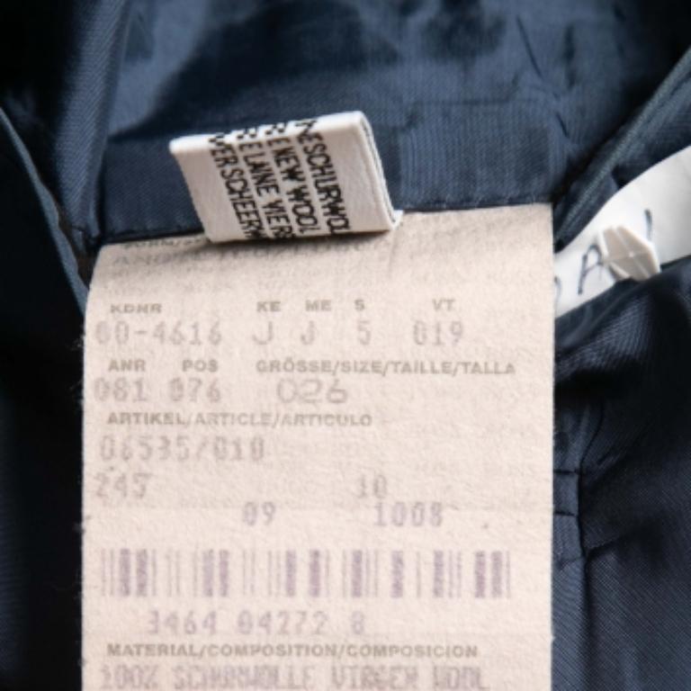 Gris Boss By Hugo Boss Vintage By Blazer en laine à boutonnage unique XL en vente