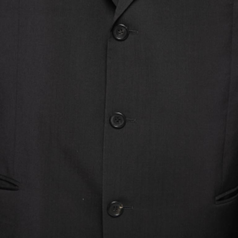 Nero Boss By Hugo Boss Blazer monopetto in lana nera XXXL in vendita
