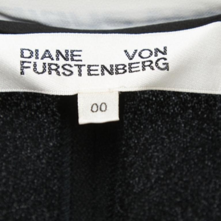 Diane von Furstenberg - Combinaison à bretelles en crêpe et soie à large jambe, dos noué, XXS Excellent état - En vente à Dubai, Al Qouz 2