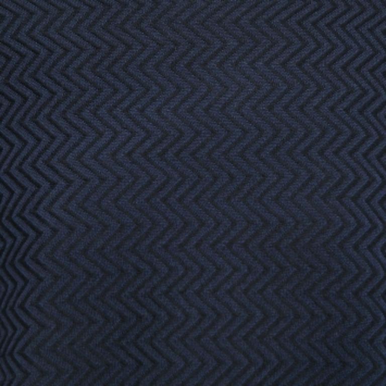 Emporio Armani Marineblau/Schwarz Gemusterte Wolle Strickpullover mit Rundhalsausschnitt 3XL im Angebot 1