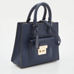 MICHAEL Michael Kors - Mini fourre-tout Bridgette en cuir bleu