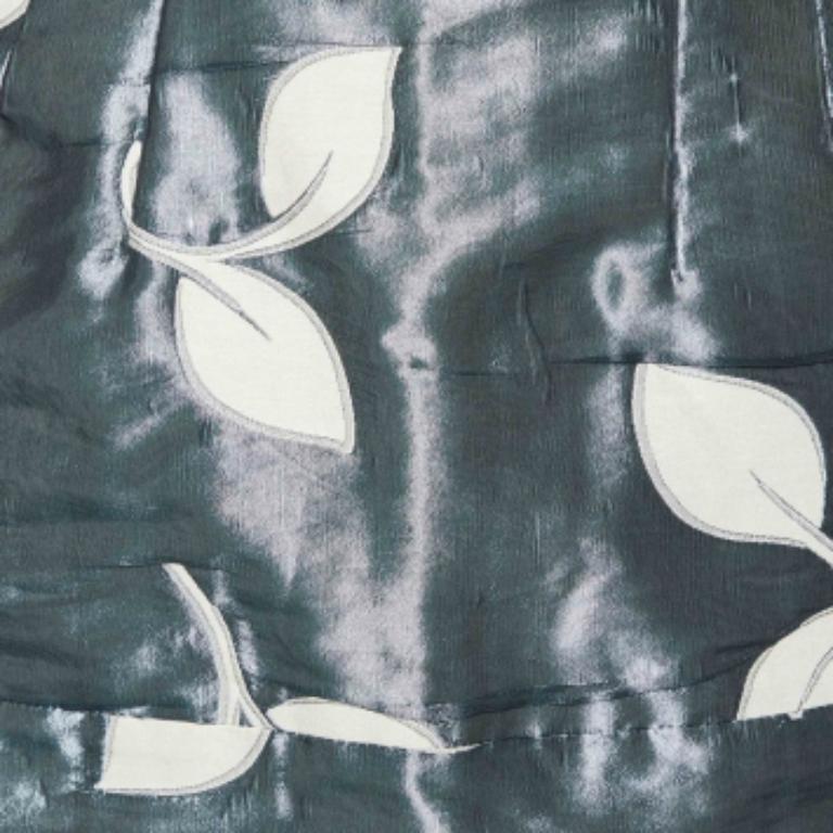 Emporio ARMANI Bleu Mini jupe en jacquard à feuilles S Pour femmes en vente