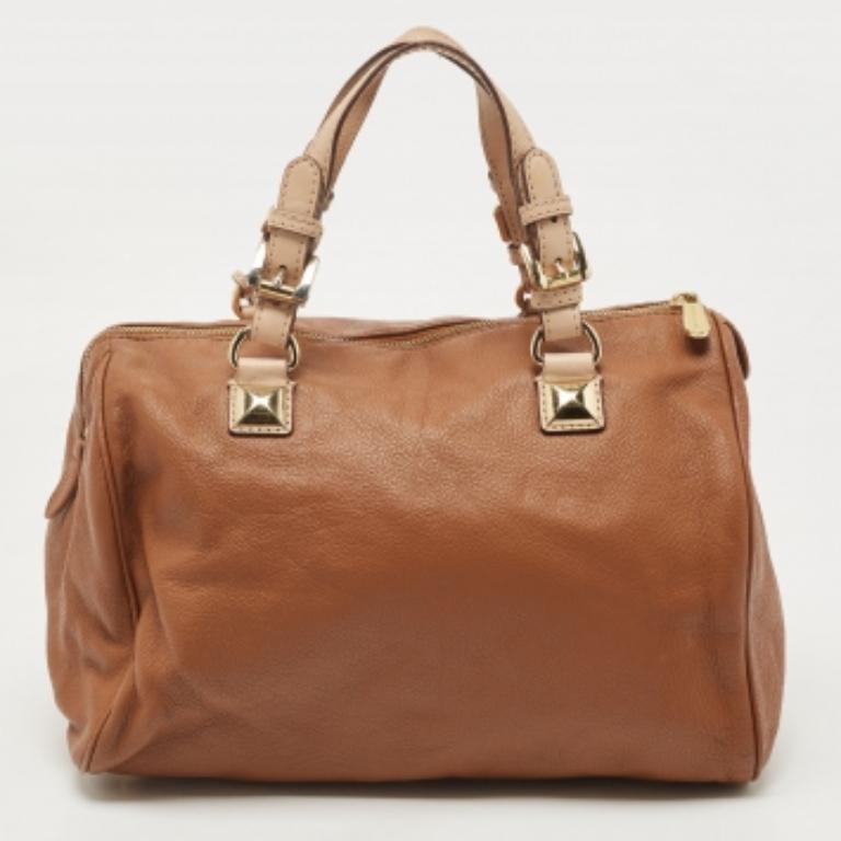 Michael Kors Borsa Grayson Boston in pelle marrone In condizioni discrete in vendita a Dubai, Al Qouz 2