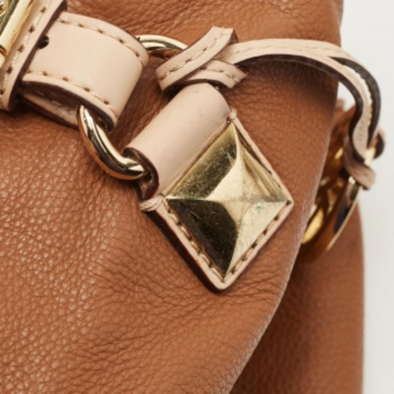 Marrone Michael Kors Borsa Grayson Boston in pelle marrone in vendita