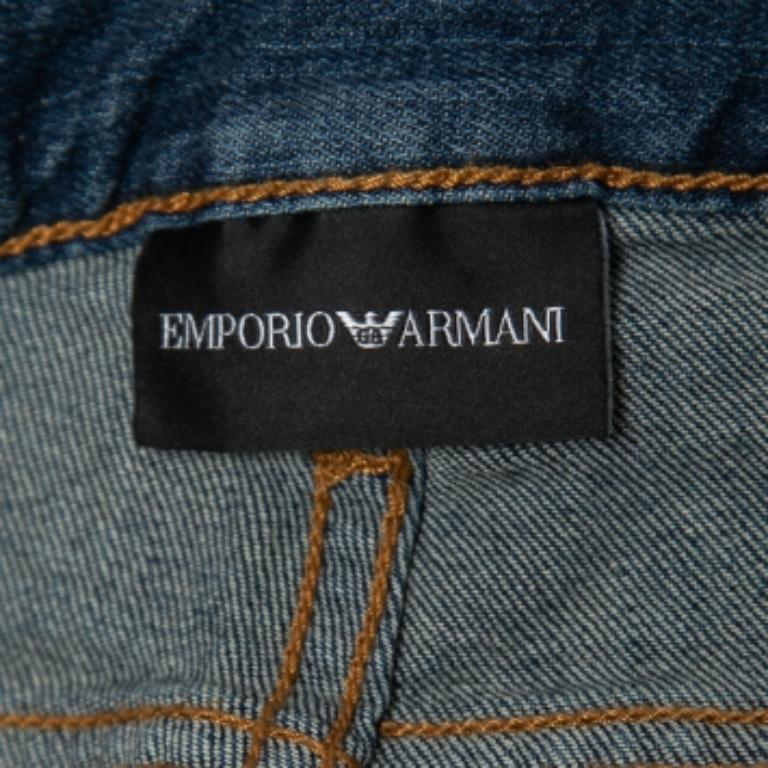 Vaqueros rectos azul Emporio ARMANI XXL/Cintura 39 en Bueno estado para la venta en Dubai, Al Qouz 2