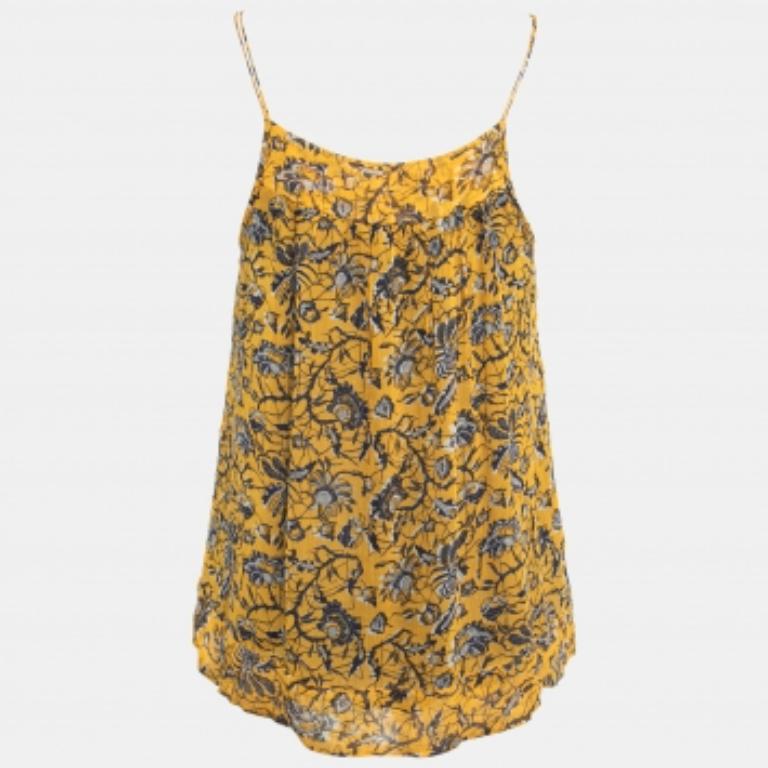 Giallo Isabel Marant Etoile Top senza maniche con stampa floreale giallo M. in vendita