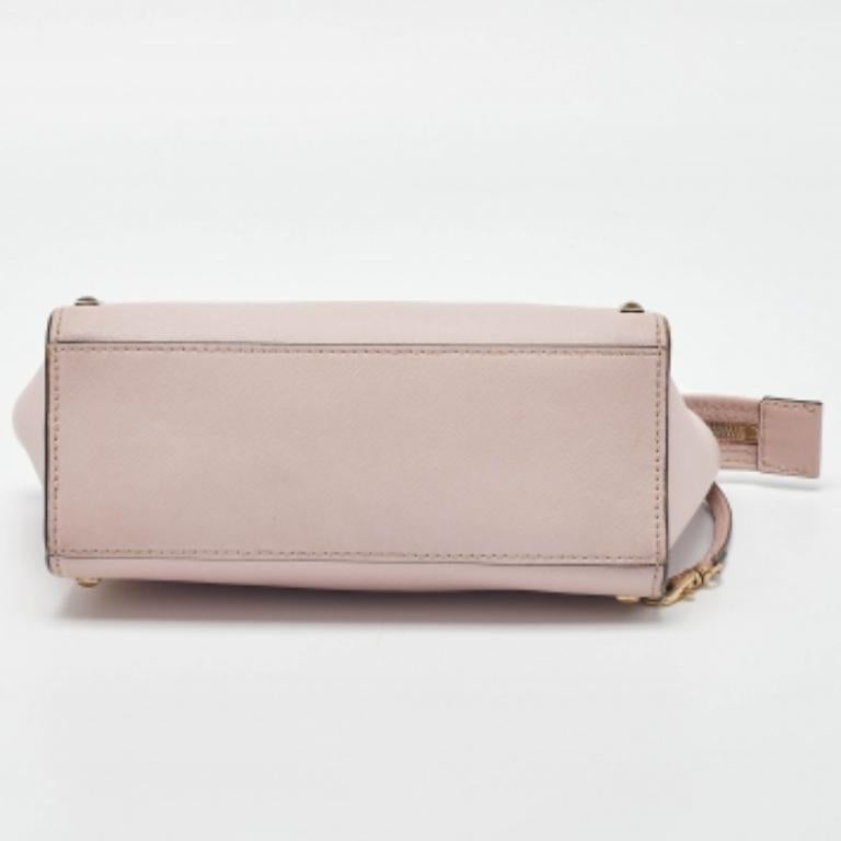 Michael Michael Kors - Borsa a tracolla media Selma con borchie in pelle rosa in vendita 3