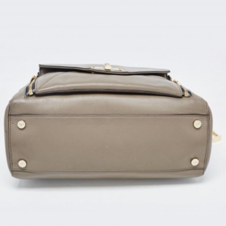 Diane von Furstenberg - Tote con busta segreta in pelle grigia grande 440 Gallery (a) Gallery in vendita 3
