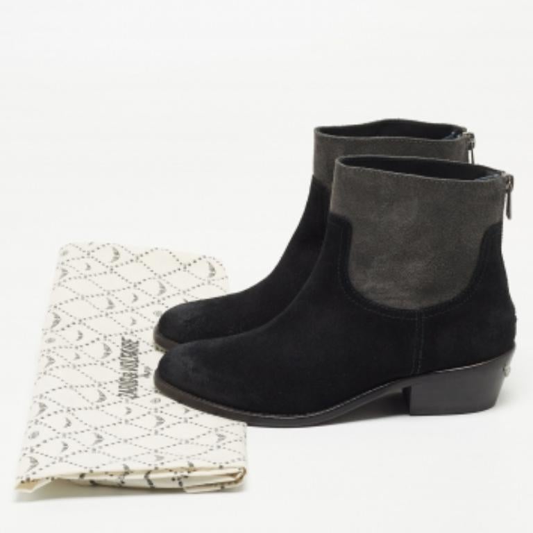 Zadig & Voltaire Botines de ante negro/gris Talla 36 en Bueno estado para la venta en Dubai, Al Qouz 2