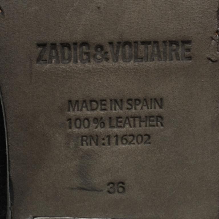 Zadig & Voltaire Botines de ante negro/gris Talla 36 en venta 3