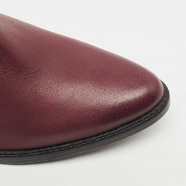 Zadig & Voltaire Bottines Thylana cloutées en cuir bordeaux taille 36 en vente 3