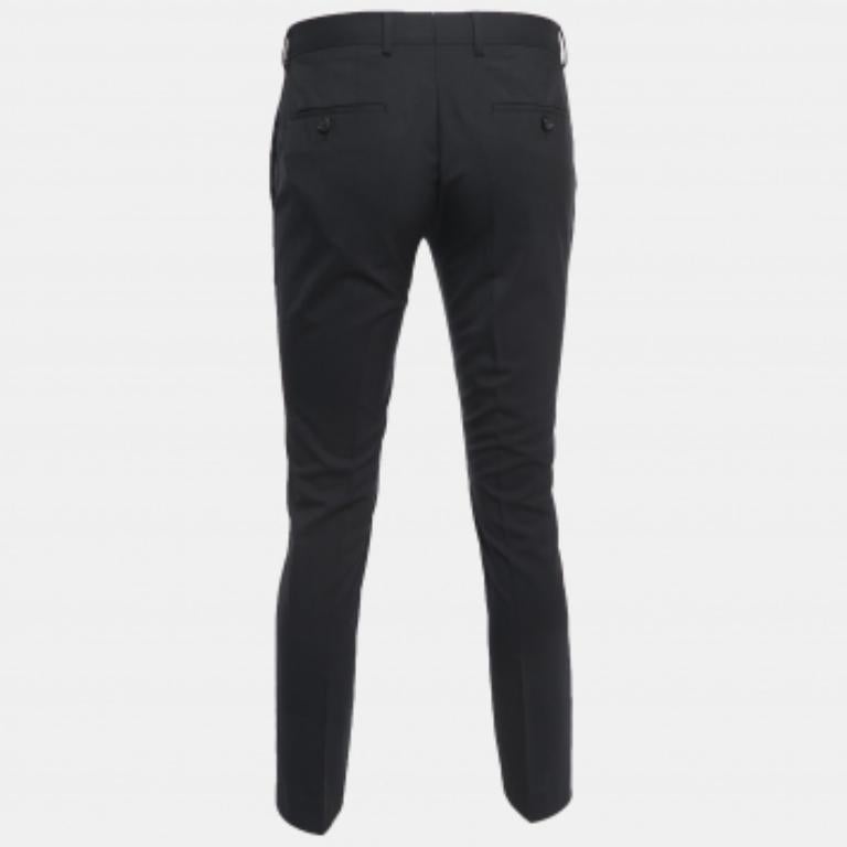 Nero Boss By Hugo Boss - Pantaloni slim in lana nera - S in vendita