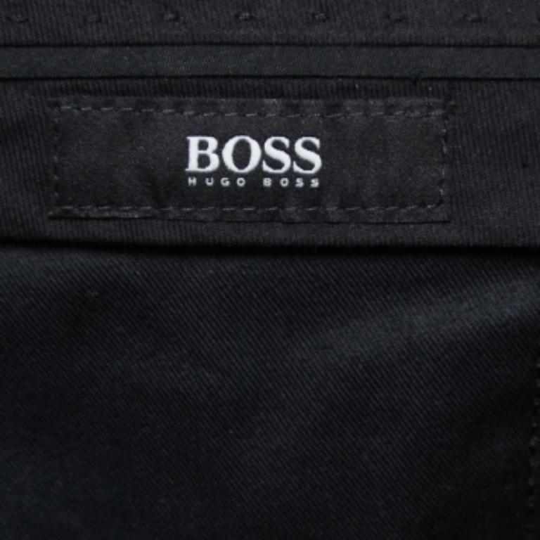 Uomo Boss By Hugo Boss - Pantaloni slim in lana nera - S in vendita