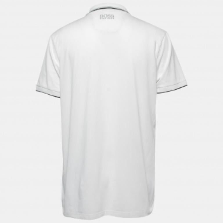 Boss By Hugo Boss - Maglietta Polo Regular Fit bianca con logo ricamato XXL In condizioni buone in vendita a Dubai, Al Qouz 2