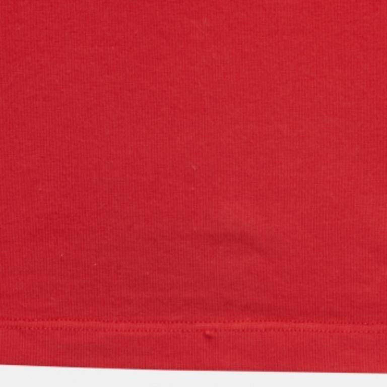 De las mujeres Versus Versace Camiseta de cuello alto roja de algodón con logotipo XS en venta