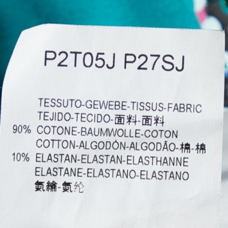 De las mujeres Emporio ARMANI Camiseta de punto de algodón estampada verde M en venta
