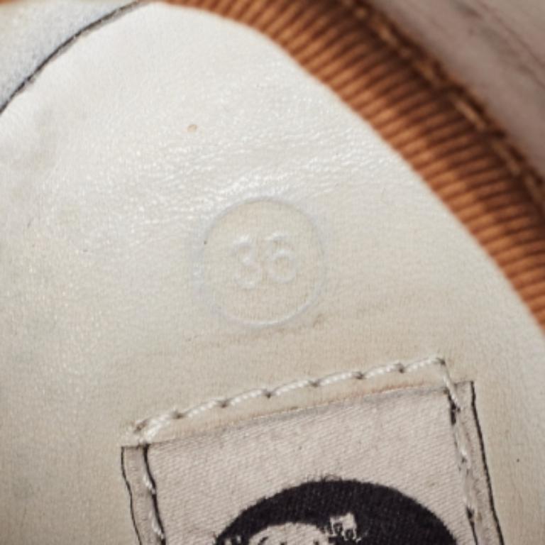 Lanvin Zapatillas de cordones de piel marrón con relieve de cocodrilo talla 36 en venta 3