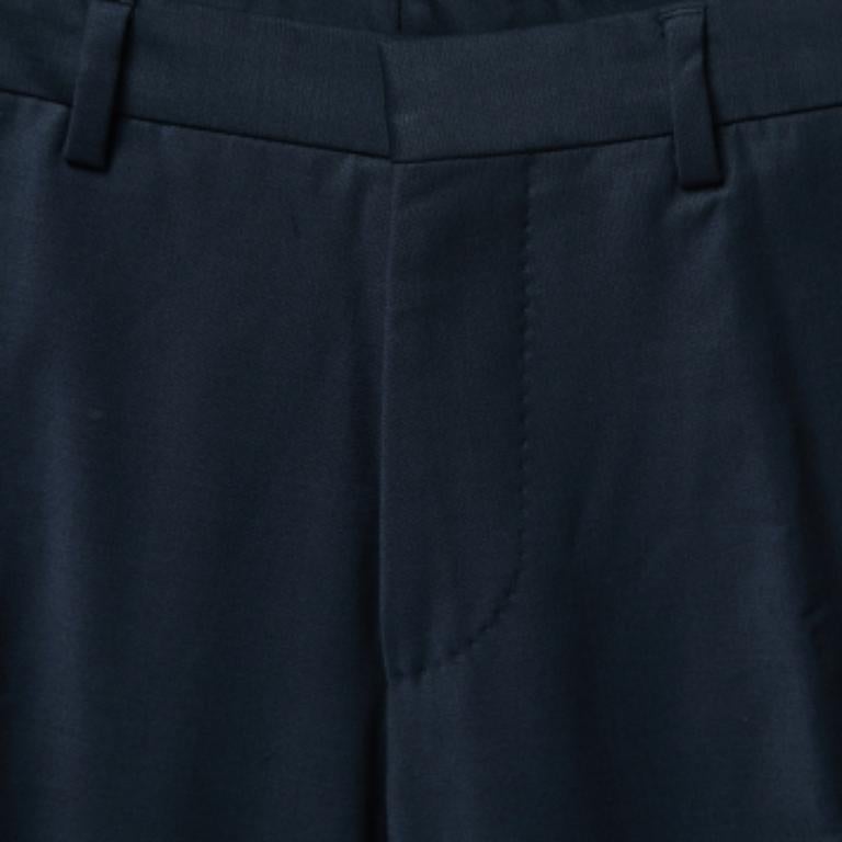 Boss By Hugo Boss Marineblaue Hose aus Wollmischung S (Schwarz) im Angebot