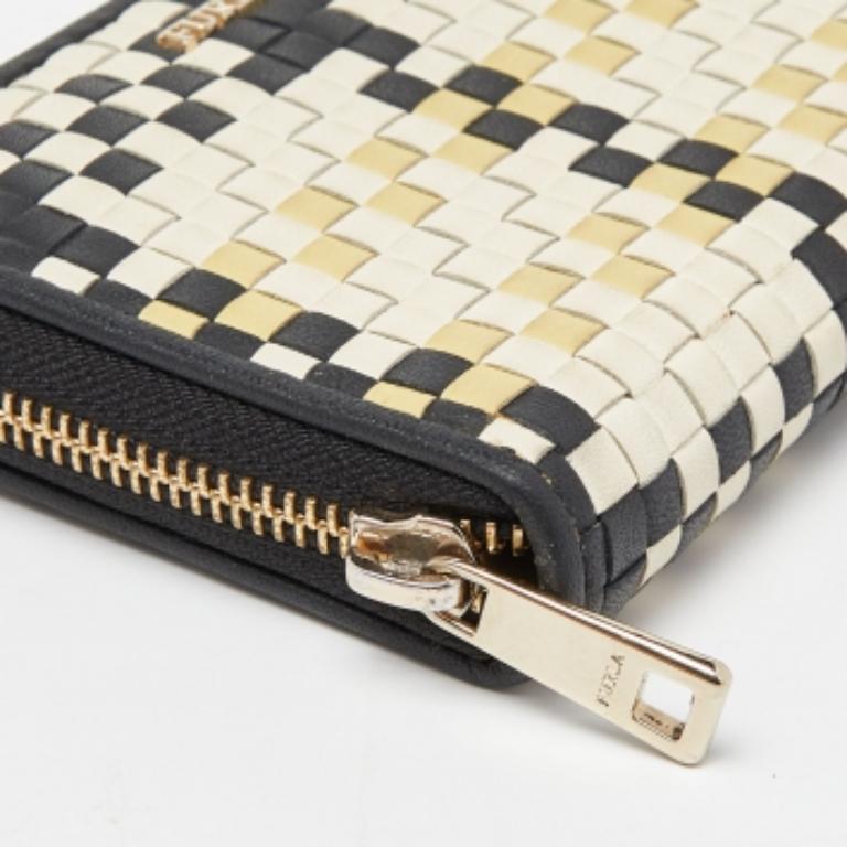 Portefeuille zippé en cuir tricolore de Furla en vente 5