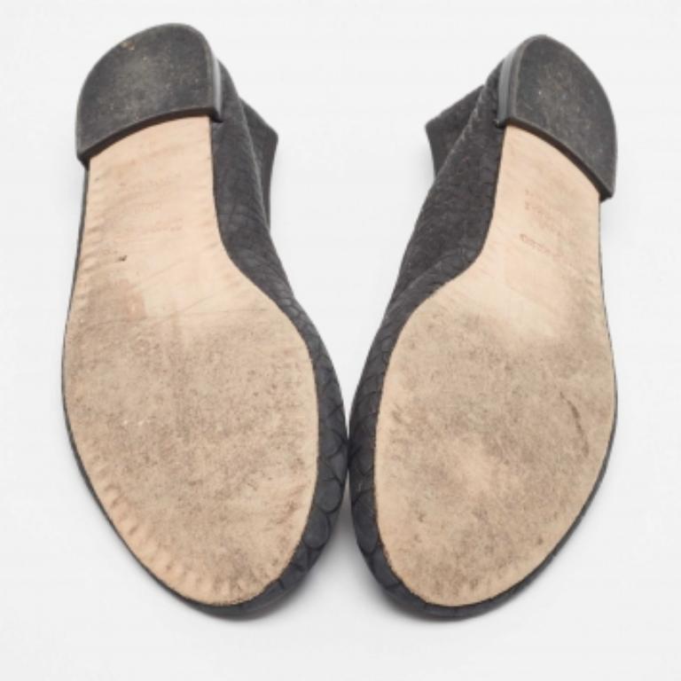 Repetto Bailarinas con Lazo de Piel de Cocodrilo Negro Talla 42 en venta 2