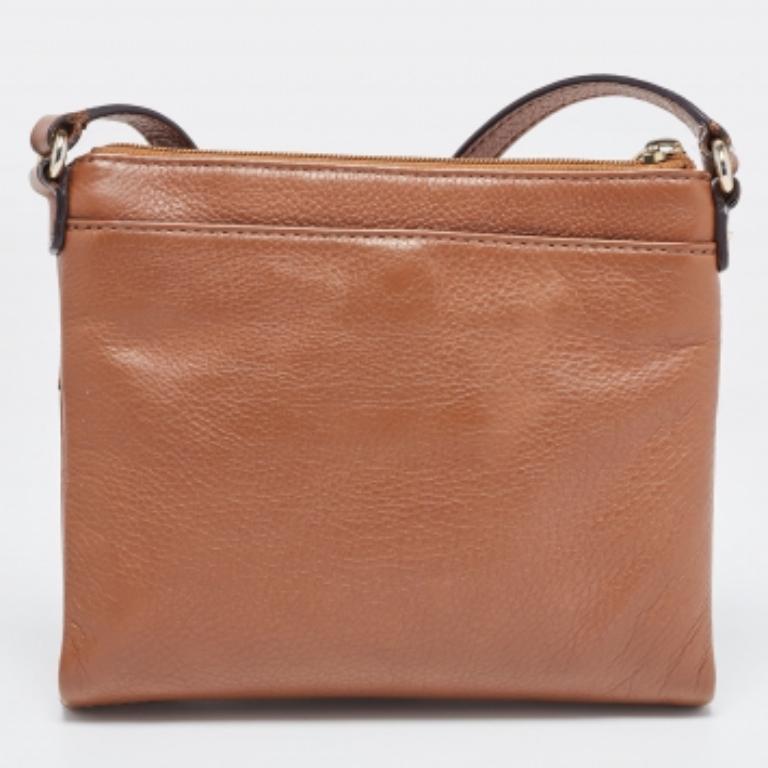 Michael Michael Kors Sac à bandoulière en cuir marron en vente 3