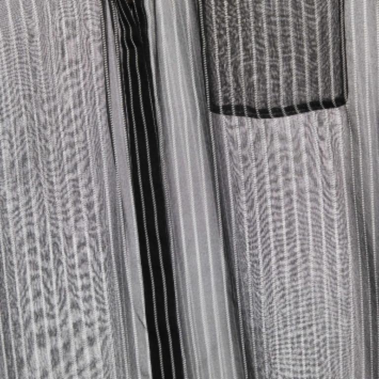 Diane von Furstenberg Camisa de rayas de seda negra L Negro en venta