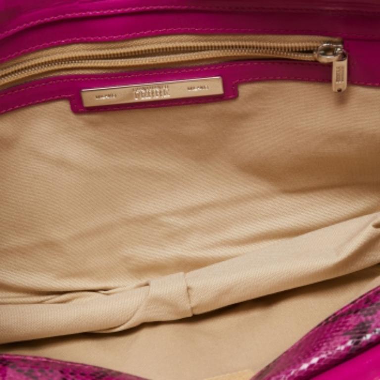 Gianfranco Ferre Bolso grande con cremallera lateral de pitón magenta Marrón en venta