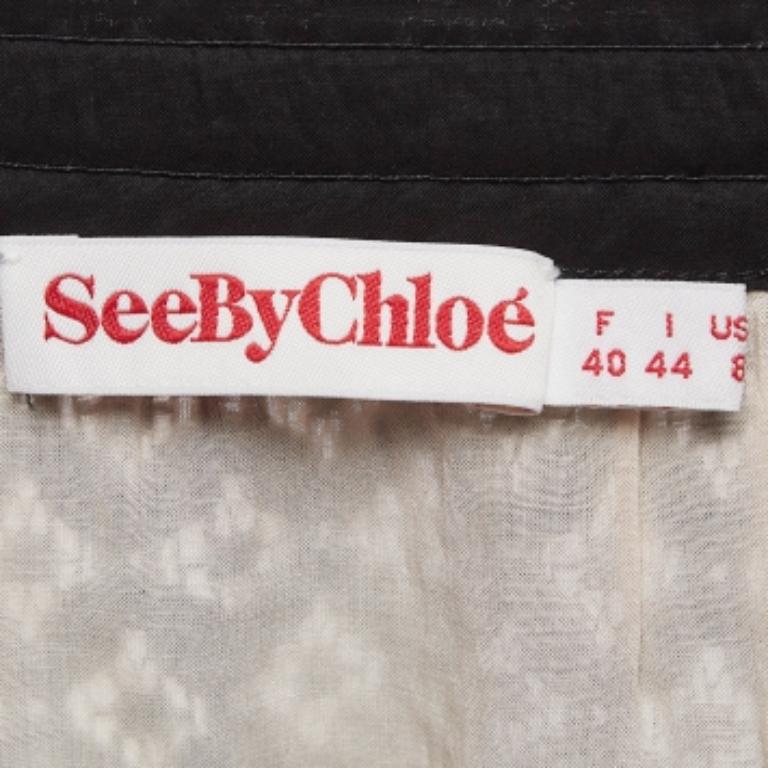 See by Chloe Schwarzer Spitzenminirock M Damen im Angebot