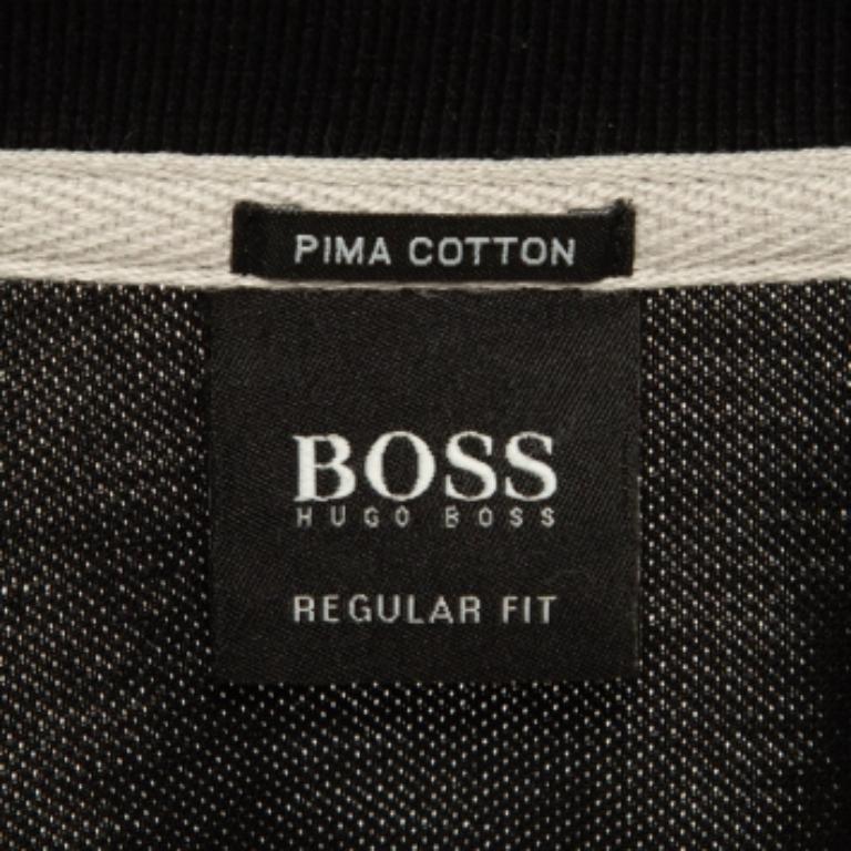 Boss By Hugo Boss - Maglietta Polo in cotone Pima Nero XXXL in vendita 2