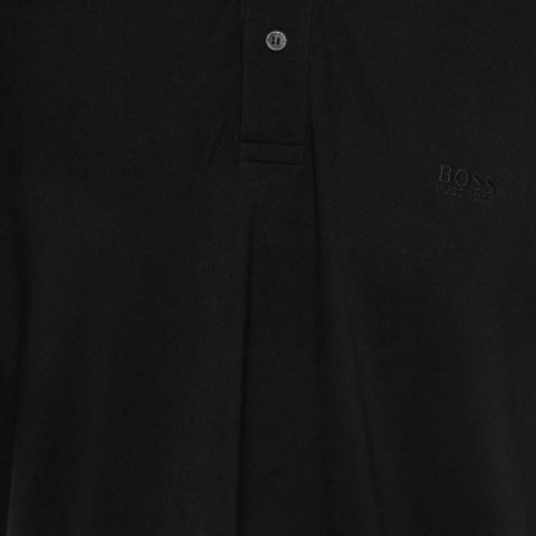 Boss By Hugo Boss - Maglietta Polo in cotone Pima Nero XXXL in vendita 3