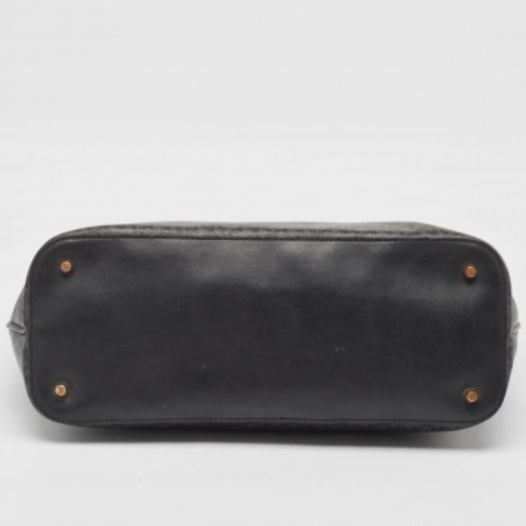 Dkny - Fourre-tout à fermeture éclair en cuir et toile enduite de monogramme - Noir Pour femmes en vente