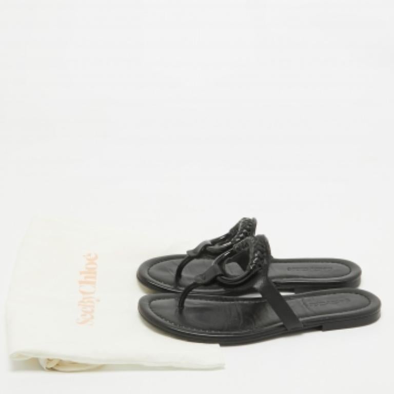Noir See By Chloe - Hana Or en cuir noir Taille 36 en vente