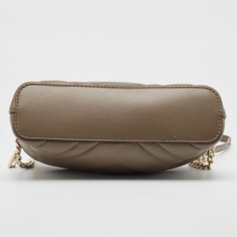 Dkny Borsa a tracolla Madison Dome in pelle Chevron verde oliva in vendita 5