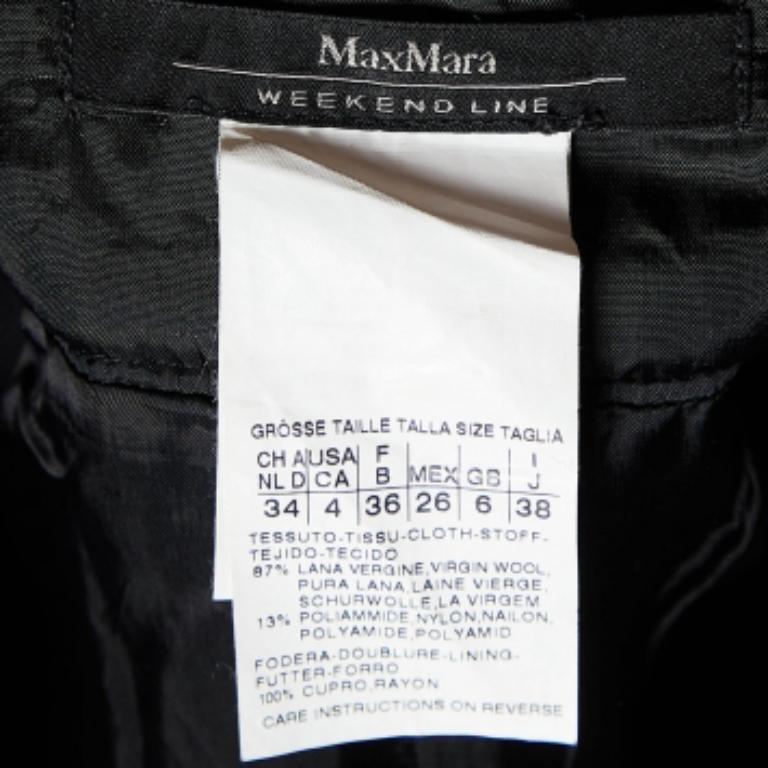 Weekend Max Mara Gonna al ginocchio in lana grigia Zig Zag S In condizioni discrete in vendita a Dubai, Al Qouz 2