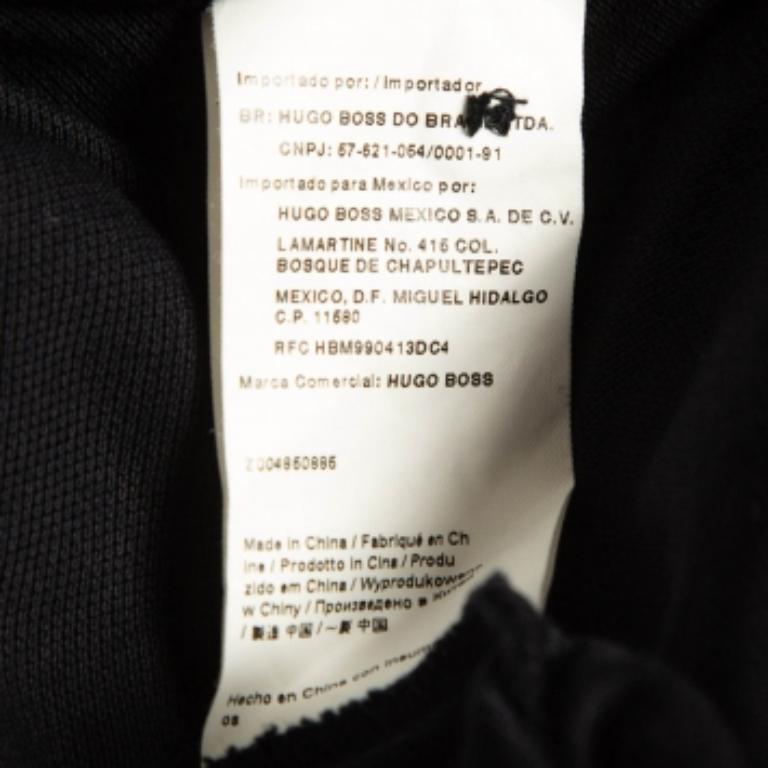 Boss By Hugo Boss T-Shirt Polo en coton pima noir 4XL Excellent état - En vente à Dubai, Al Qouz 2