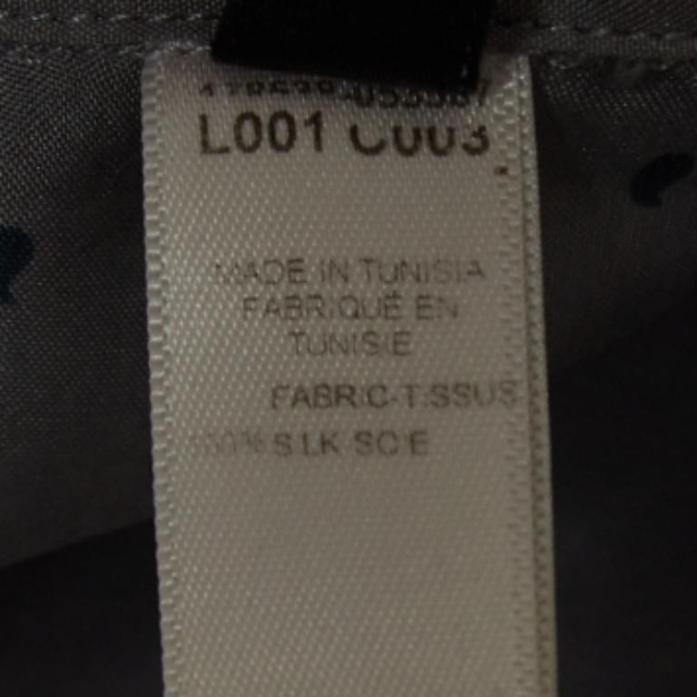 Emporio ARMANI Chemise en soie grise à imprimé cachemire S en vente 1