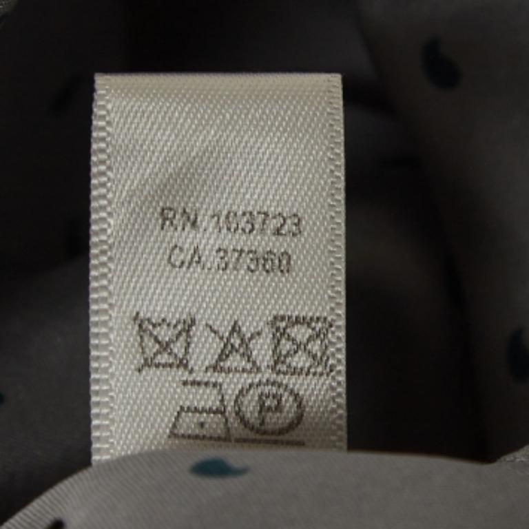 Emporio ARMANI Chemise en soie grise à imprimé cachemire S en vente 2